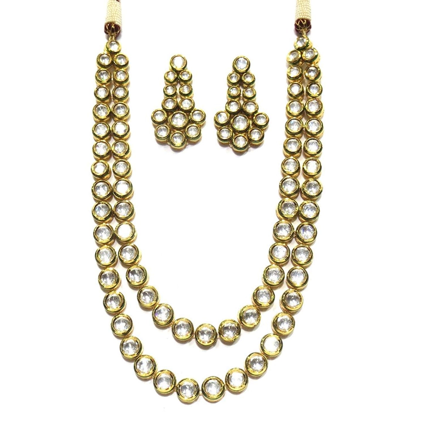 Jewelshingar Jewellery Gold Plated Necklace Set In Gold Colour For Women ( 21211-asc )