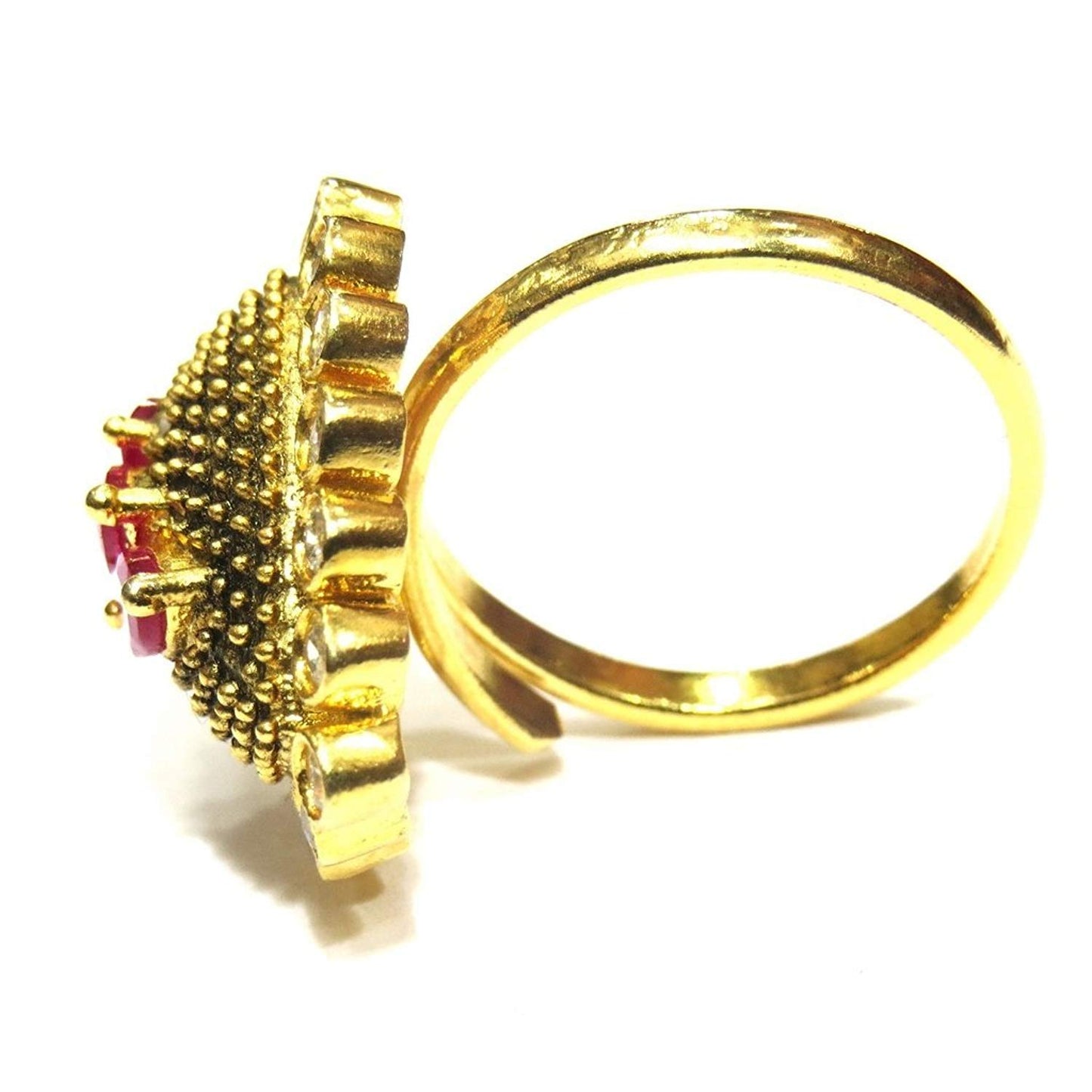 Jewelshingar Jewellery Gold Plated Ring In Gold Colour For Women ( 20968-ring )