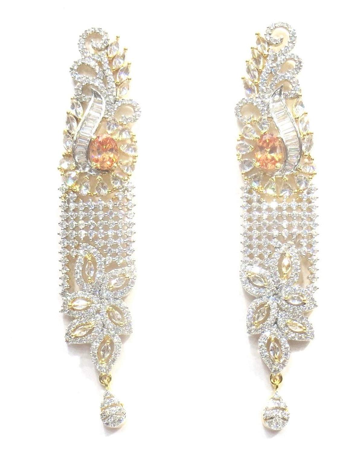 Jewelshingar Jewellery Fine Gold Plated Dangle & Drop Earrings For Girls ( 34465-ead-gold )