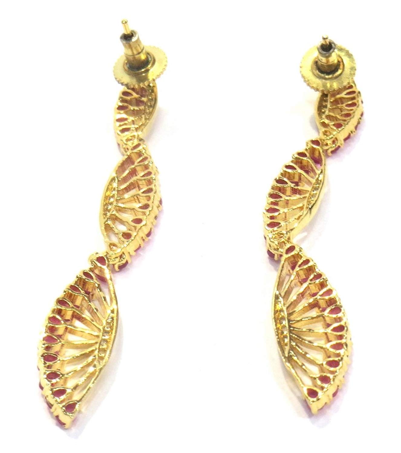 Jewelshingar Jewellery Shingar Jewellery Dangle & Drop Earrings For Women ( 42266-ead-ruby )