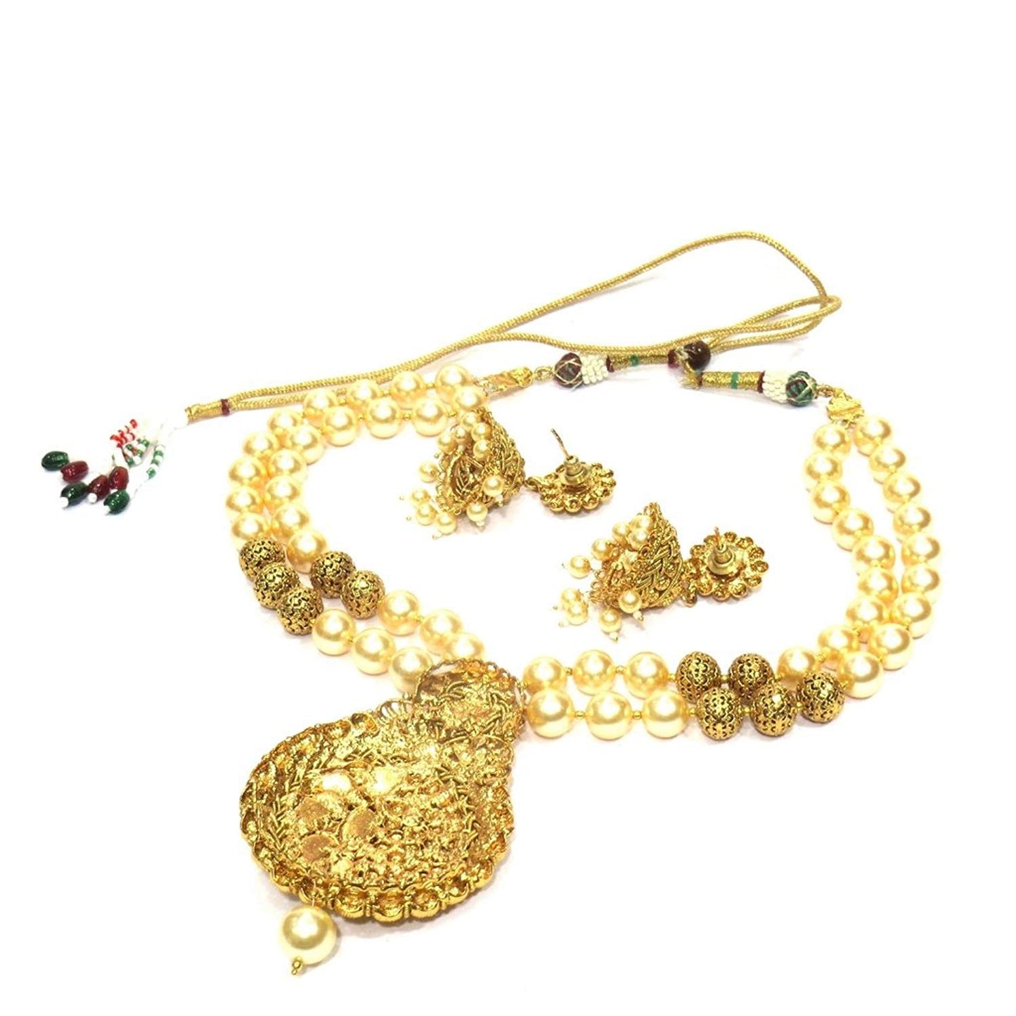 Jewelshingar Jewellery Gold Plated Pendant Set In Gold Colour For Women ( 21330-asps )