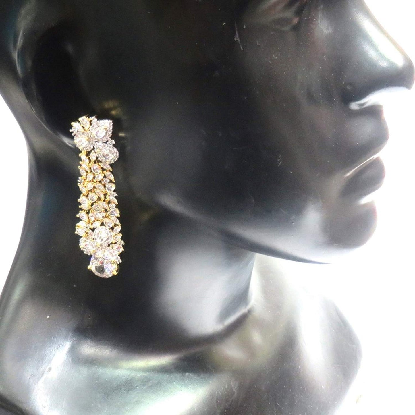Jewelshingar Jewellery Fine Gold Plated Dangle & Drop Earrings For Girls ( 34293-ead )