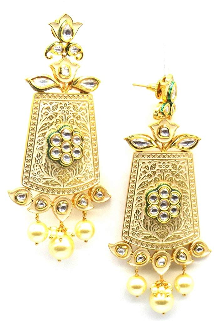 Jewelshingar Jewellery Gold Plated Enamel Colour Earrings For Women (44801-ace)