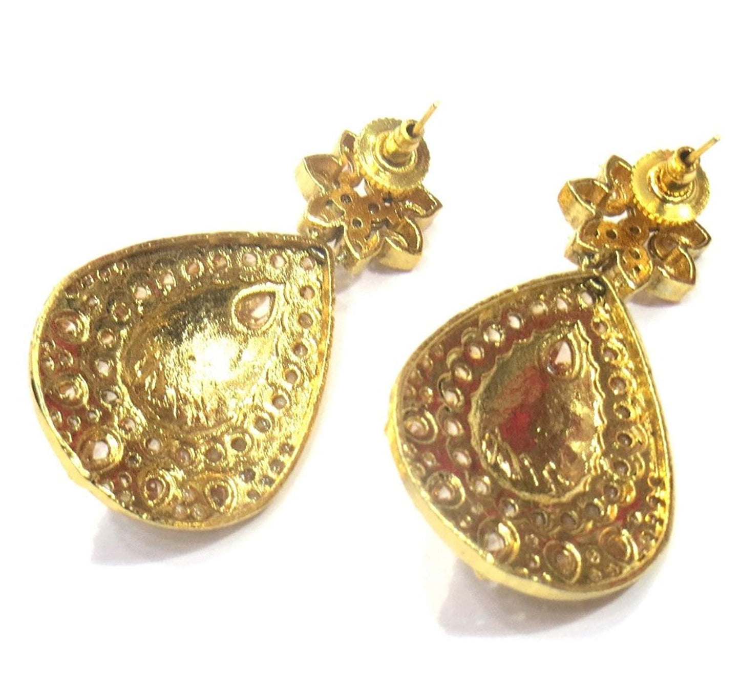 Jewelshingar Jewellery Antique Plated Gold Colour Earrings For Women (42747-pe)