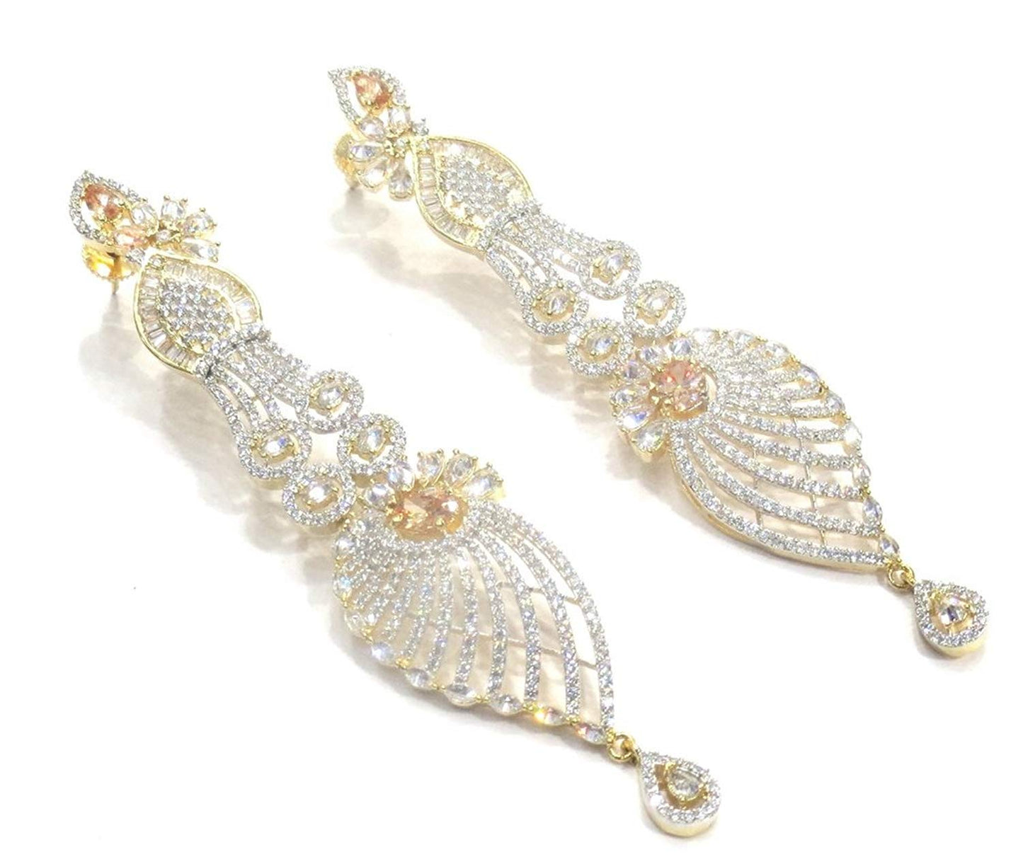 Jewelshingar Jewellery Fine Gold Plated Dangle & Drop Earrings For Girls ( 34452-ead-gold )