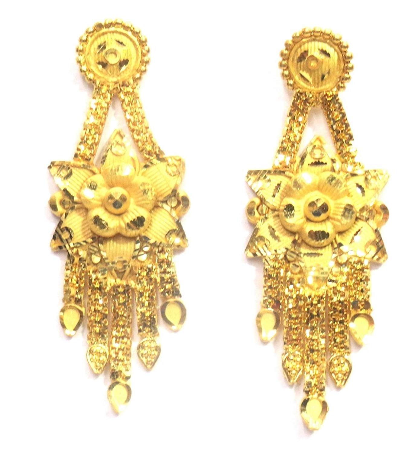 Jewelshingar Jewellery Gold Plated Gold Colour Earrings For Women (42792-pe-bandhel)