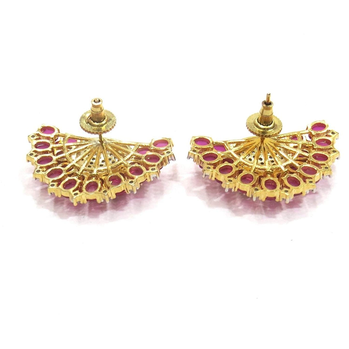 Jewelshingar Jewelry Fine Stud Earrings For Women ( 38103-gjt-ruby )