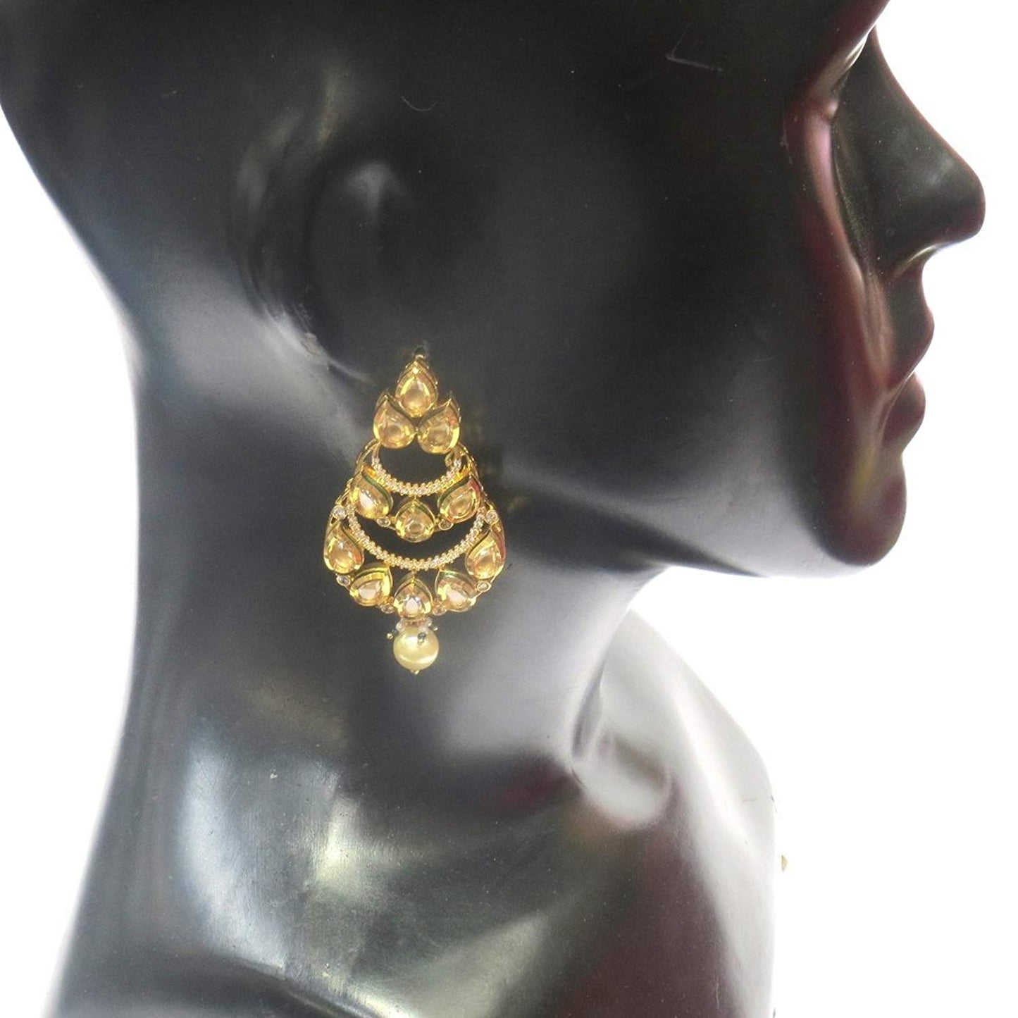 Jewelshingar Jewellery Fine Gold Plated Dangle & Drop Earrings For Girls ( 34811-ace )