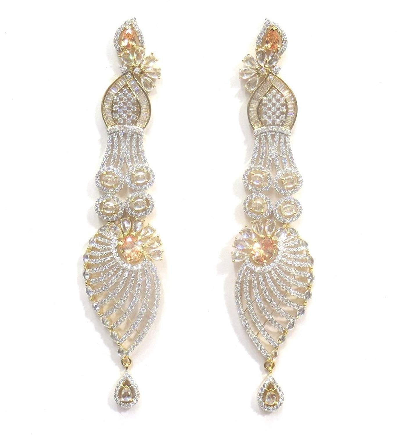 Jewelshingar Jewellery Fine Gold Plated Dangle & Drop Earrings For Girls ( 34452-ead-gold )