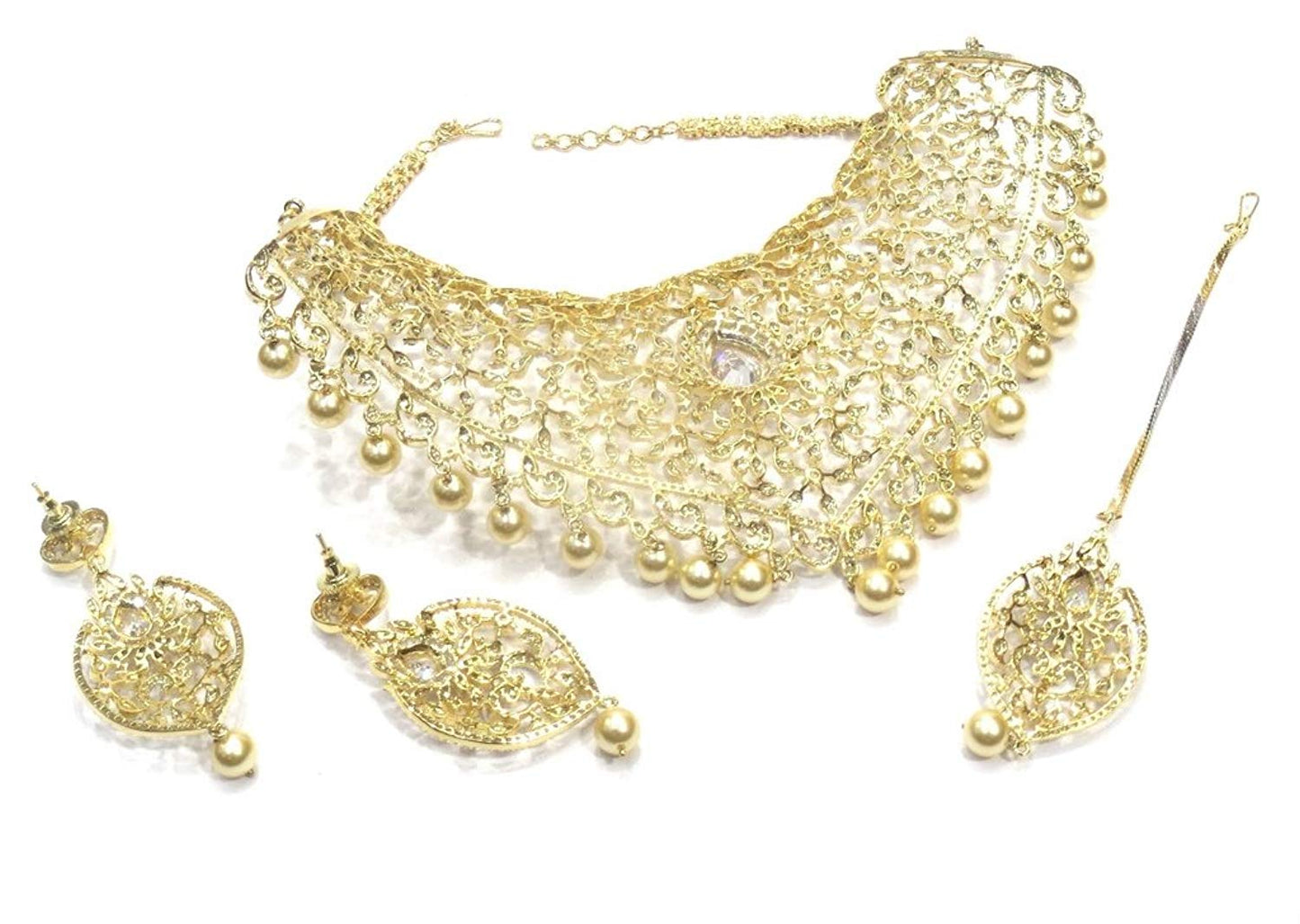 Jewelshingar Jewellery Fine Gold Plated Necklace For Women ( 36439-nad )