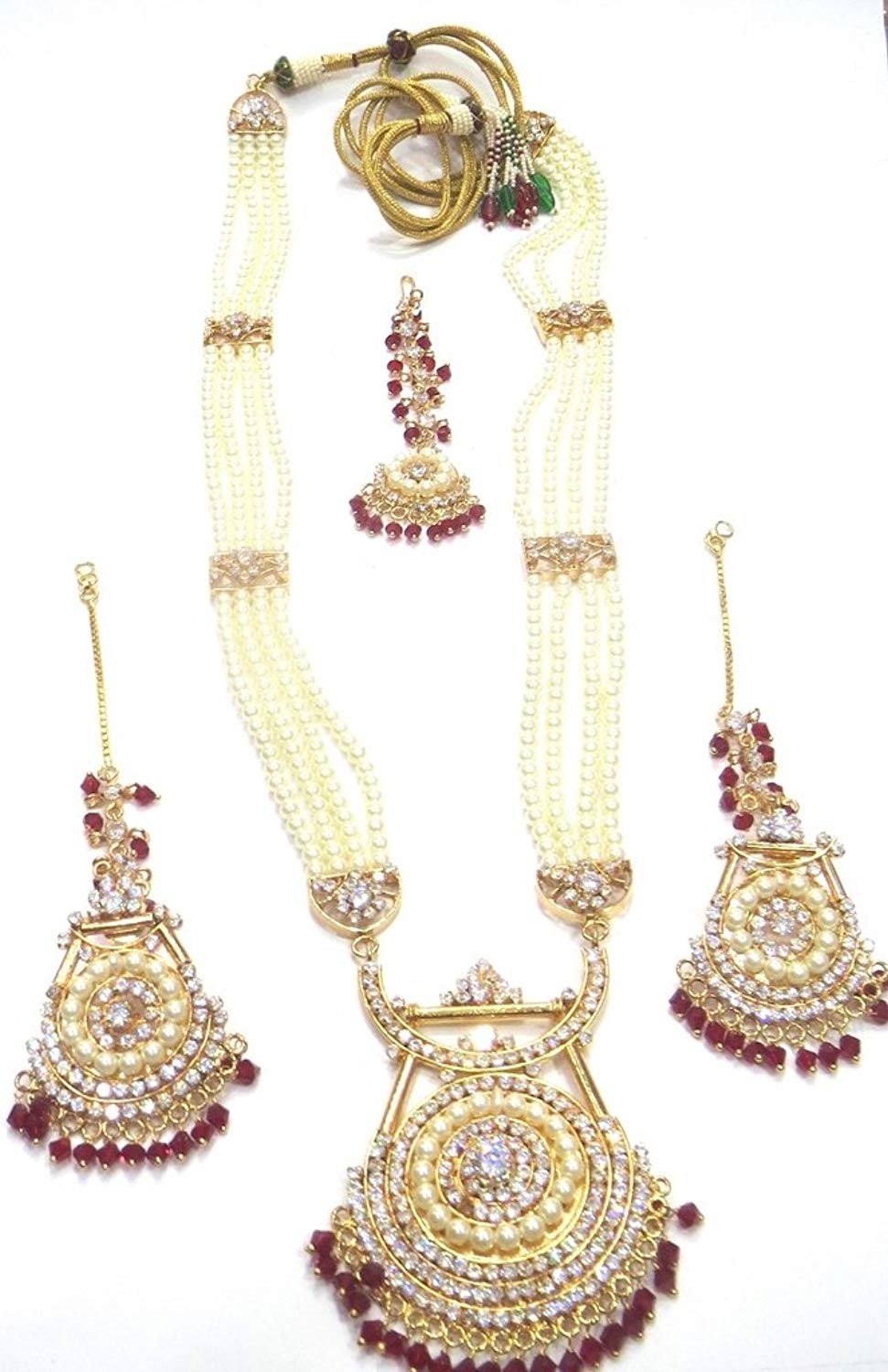 Jewelshingar Jewellery Jadau Gold Plated Colour GoldLong Necklaces For Women (43155-rh-jadau)