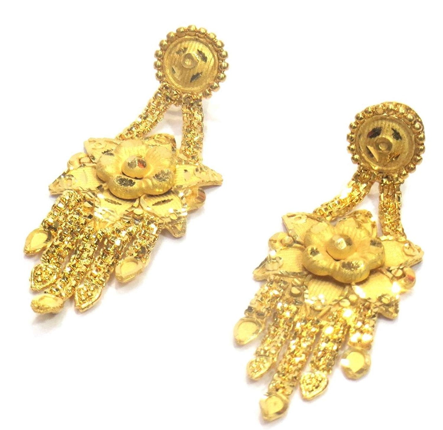 Jewelshingar Jewellery Gold Plated Gold Colour Earrings For Women (42792-pe-bandhel)