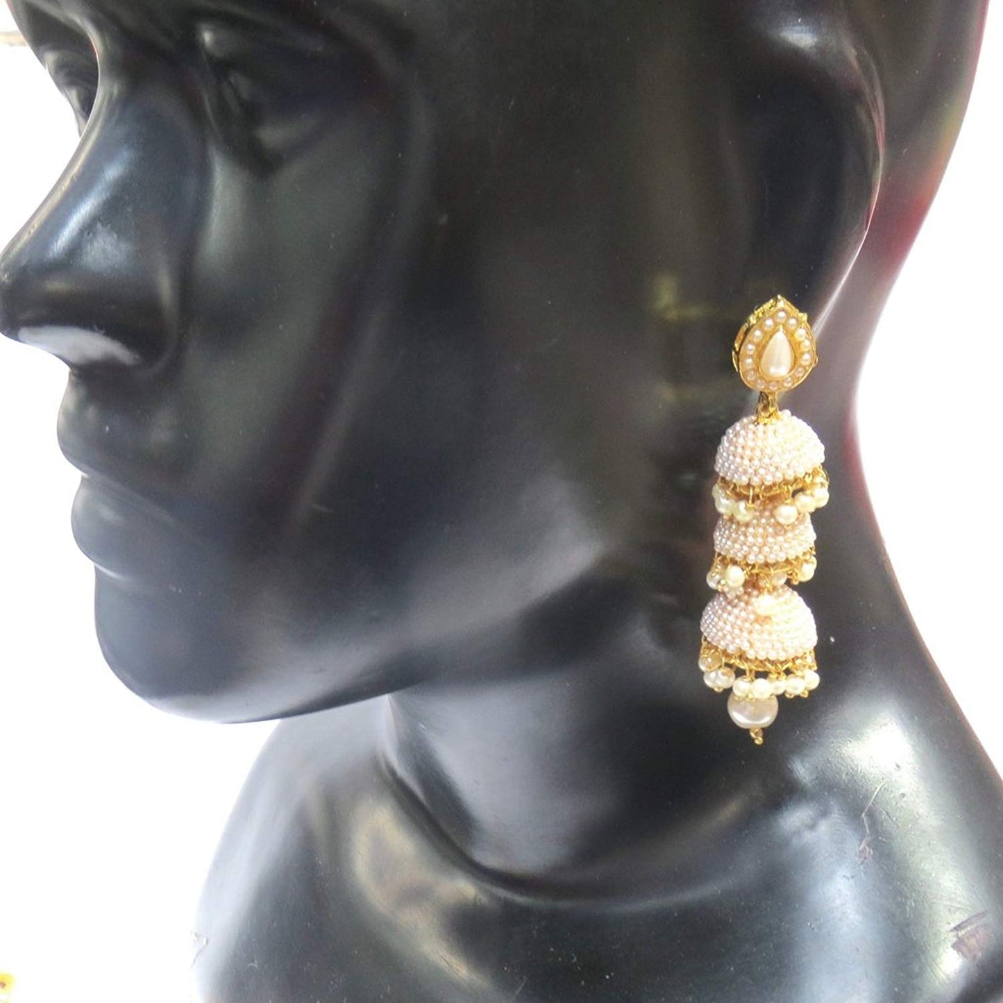 Jewelshingar Jewellery Fine Gold Plated Jhumki Earrings For Girls ( 35000-pj )