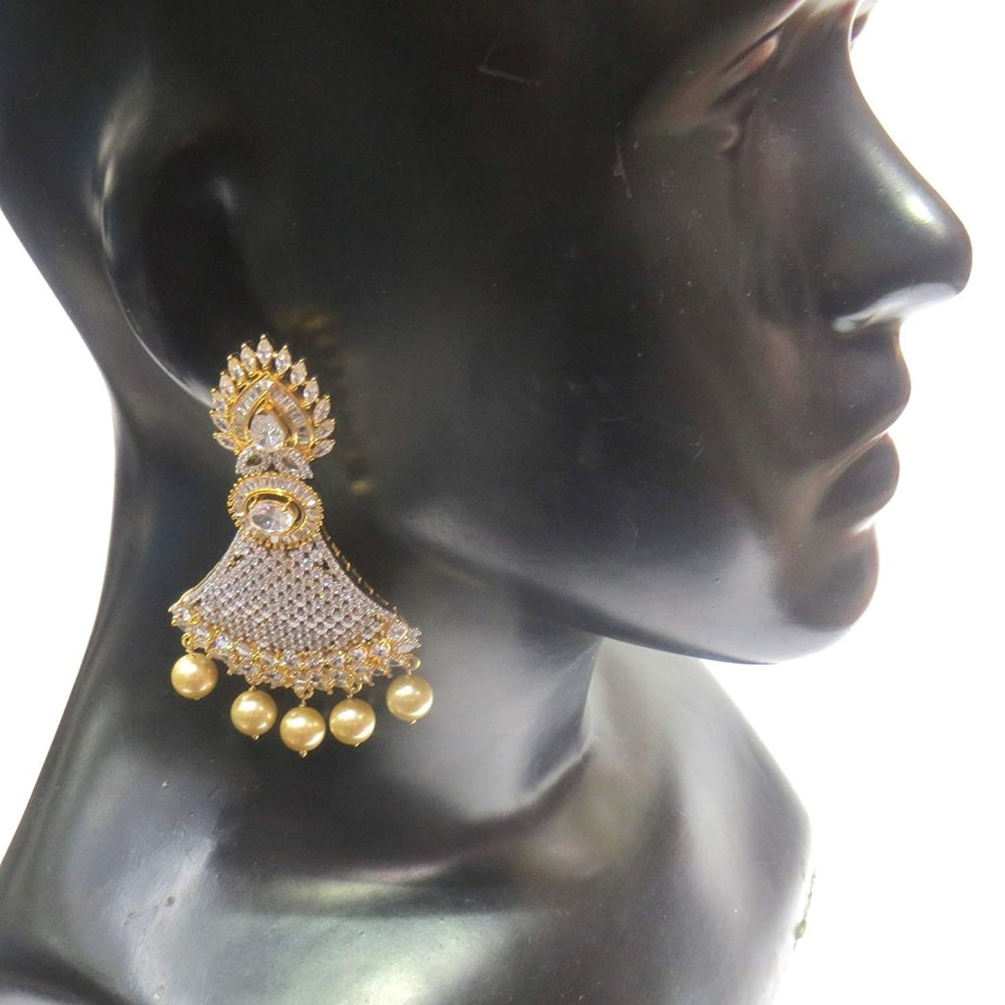 Jewelshingar Jewellery Fine Gold Plated Dangle & Drop Earrings For Girls ( 34228-ead )