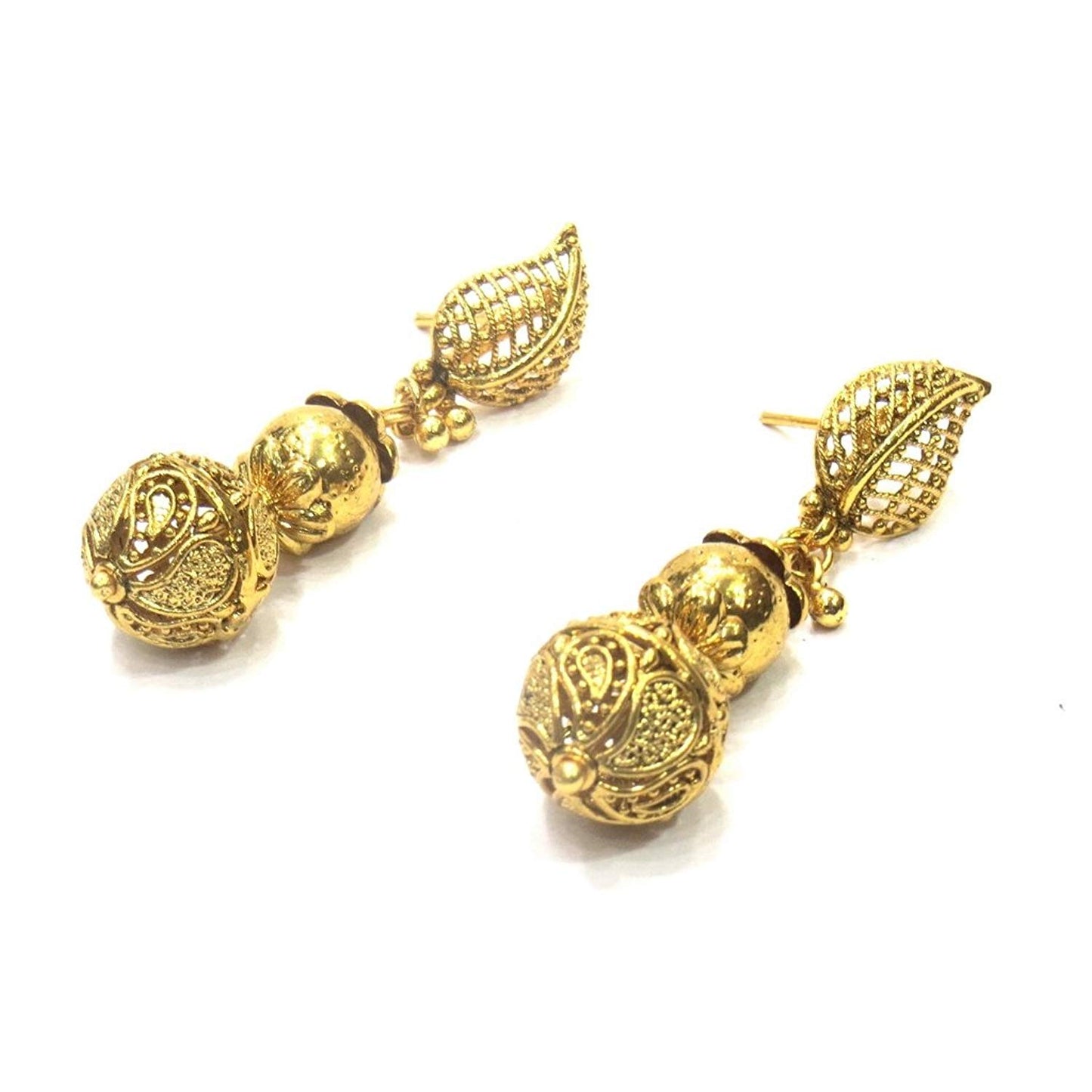 Jewelshingar Jewellery Fine Gold Plated Dangle & Drop Earrings For Girls ( 34976-pe )