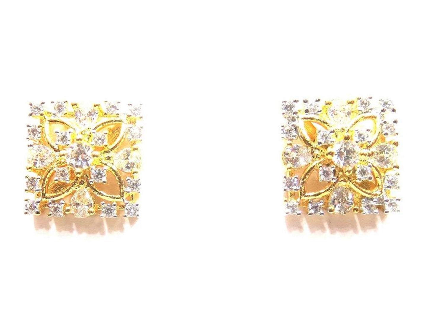 Jewelshingar Jewellery Diamond Looking Stud Earrings For Women ( 39357-ead-studds-plain )
