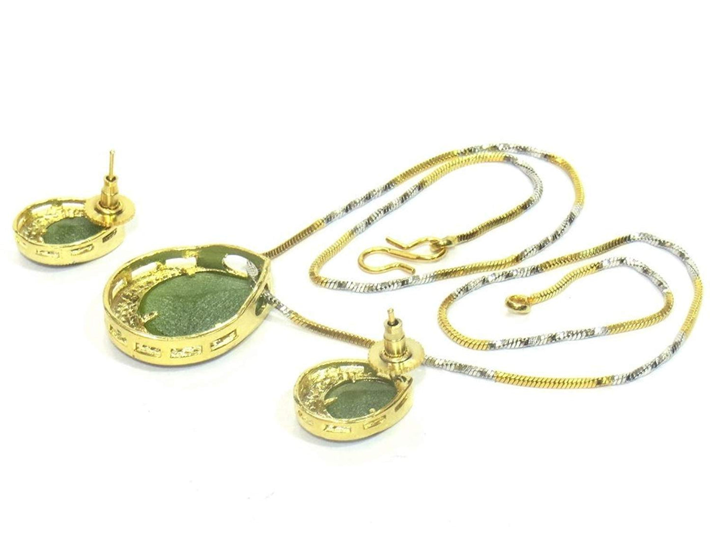 Jewelshingar Jewellery Fine Quality Pendant Set For Women ( 25796-psad-green )