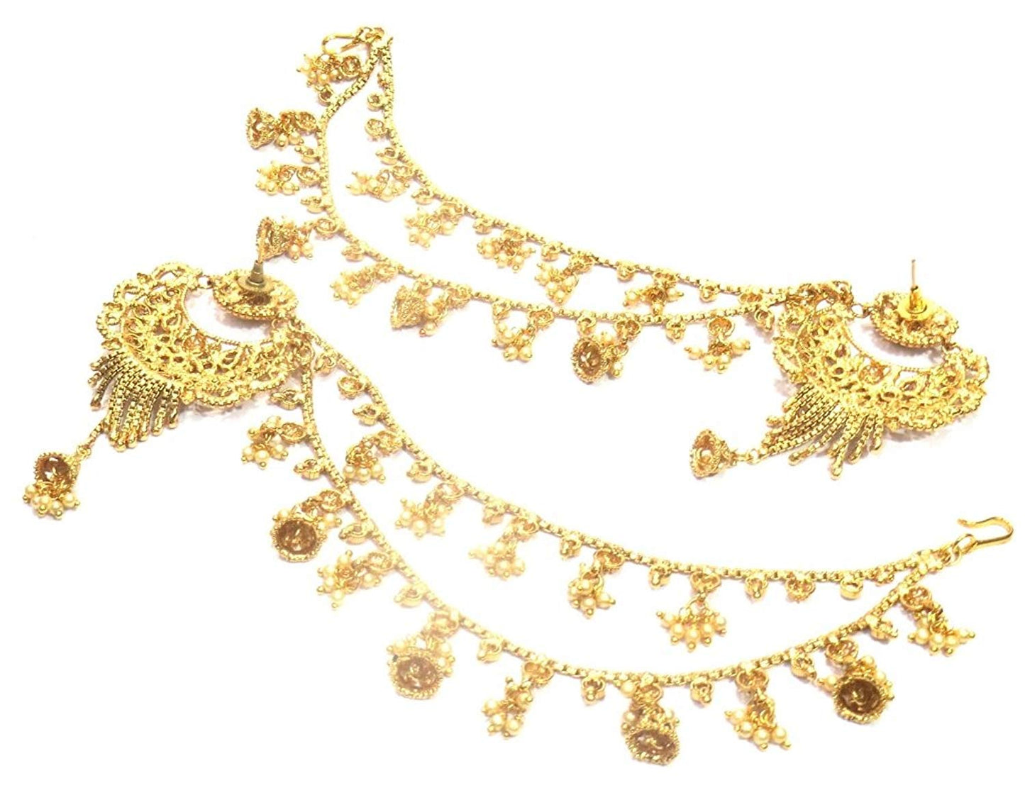 Jewelshingar Jewellery Antique Plated Gold Colour Earrings For Women (43626-pj-kashmiri)