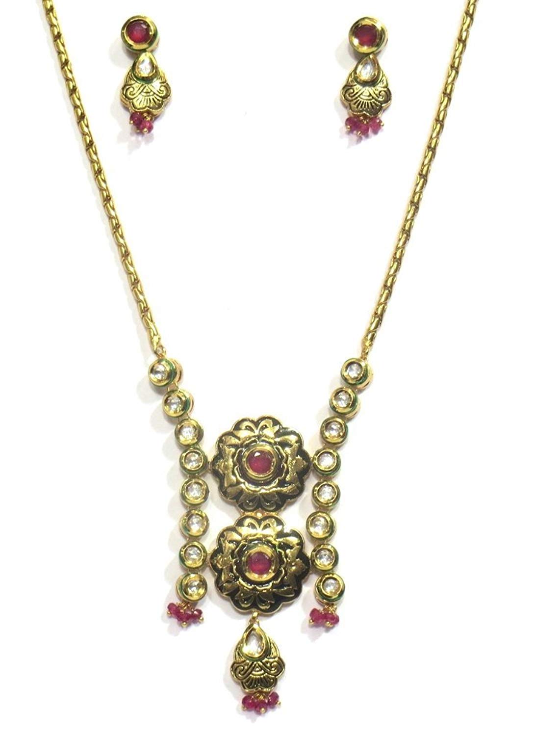Jewelshingar Jewellery Fine Quality Gold Plated Pendant Set For Women ( 26158-acs )