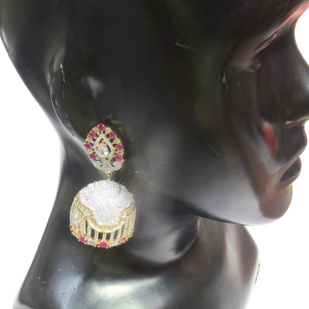 Jewelshingar Jewellery Shingar Jewellery Jhumki Earrings For Women ( 42234-ead-jhumki-ruby )