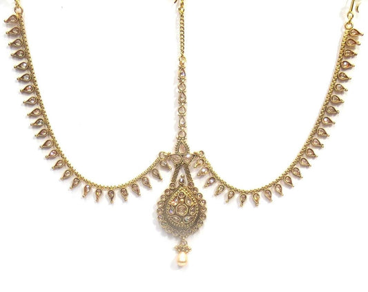 Jewelshingar Jewellery Fine Gold Plated Maangtikka Maathapatti For Women ( 35395-maangtikka-maathapatti )