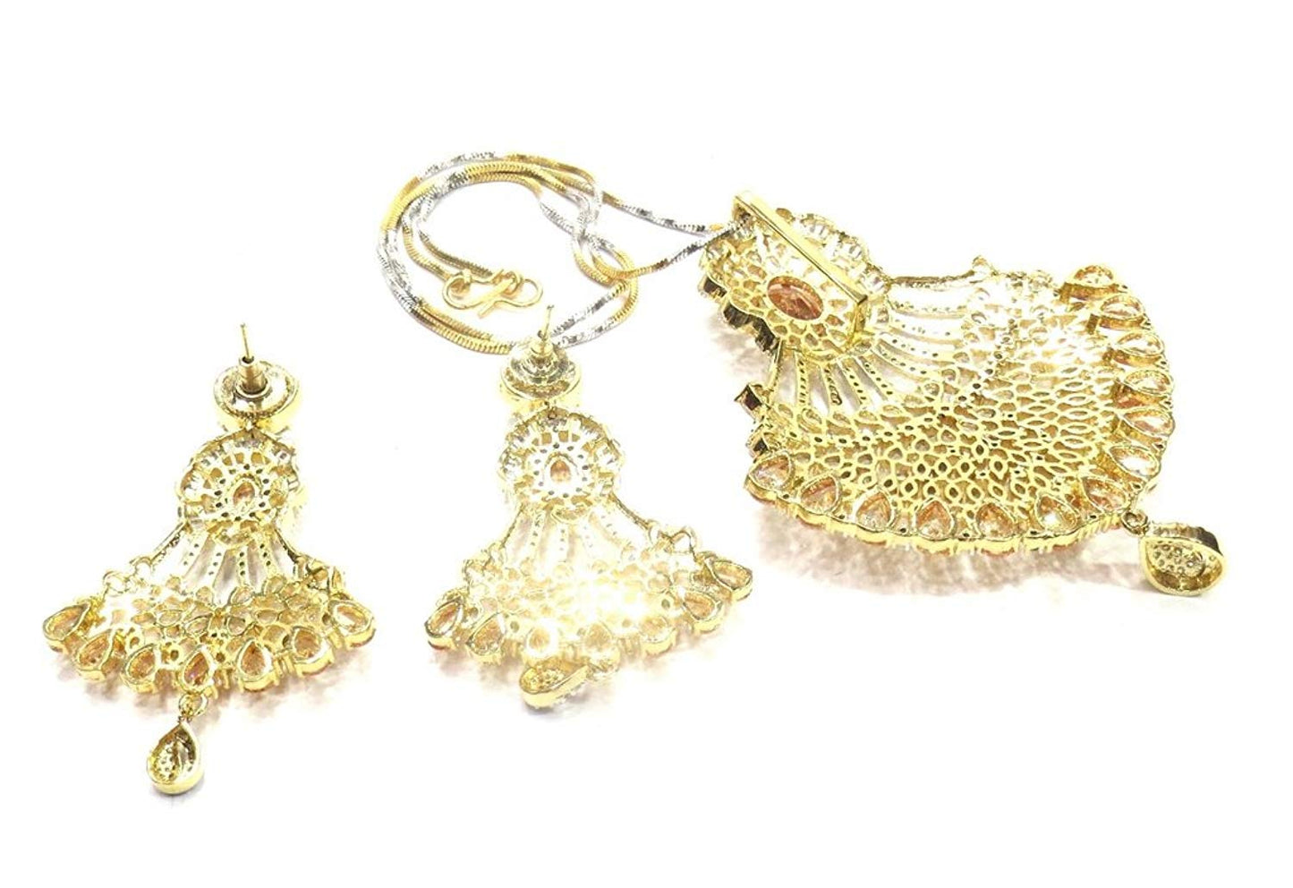 Jewelshingar Jewellery Fine Gold Plated Pendant Set For Women ( 35755-psad-gold )