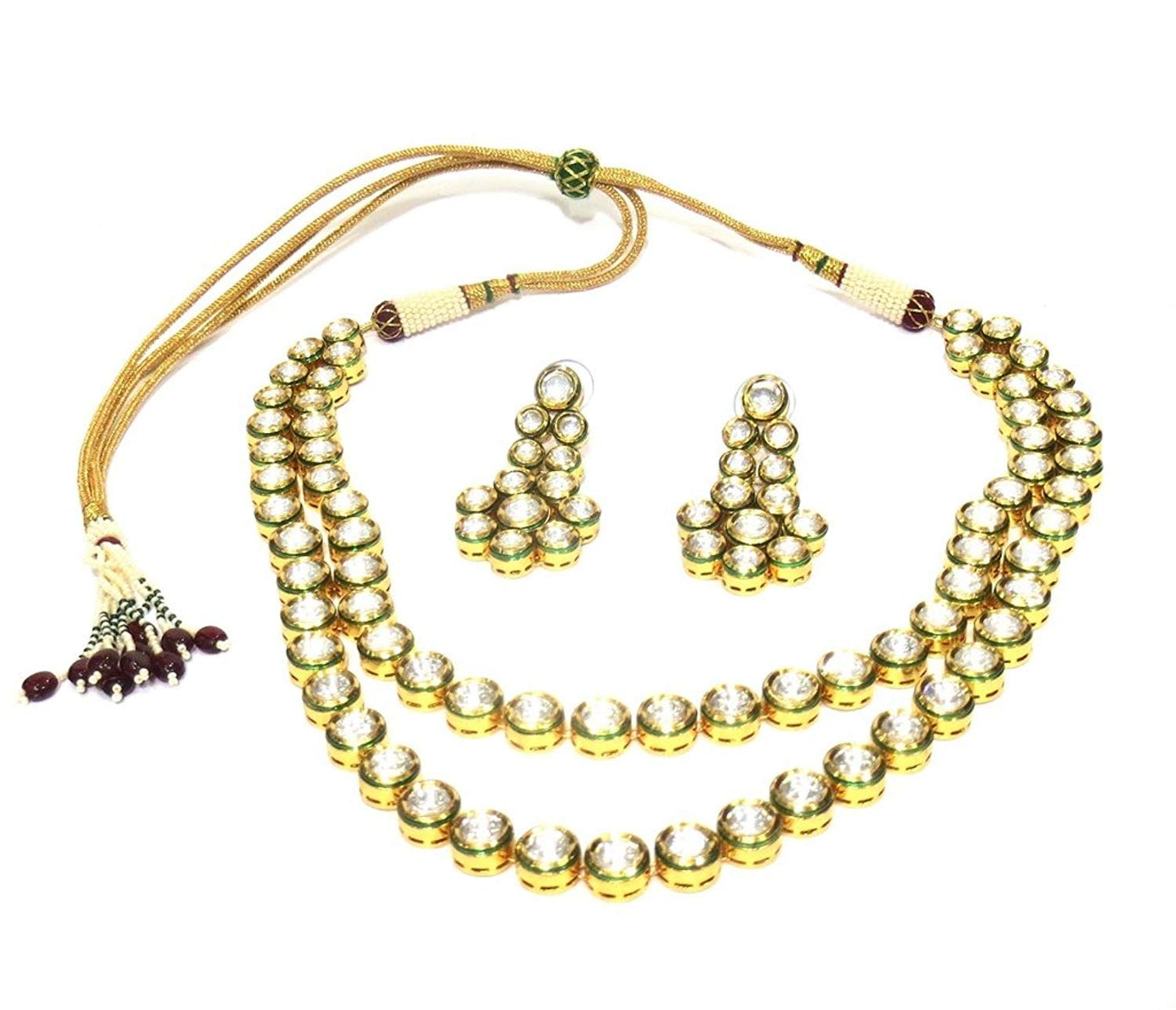 Jewelshingar Jewellery Gold Plated Necklace Set In Gold Colour For Women ( 21211-asc )
