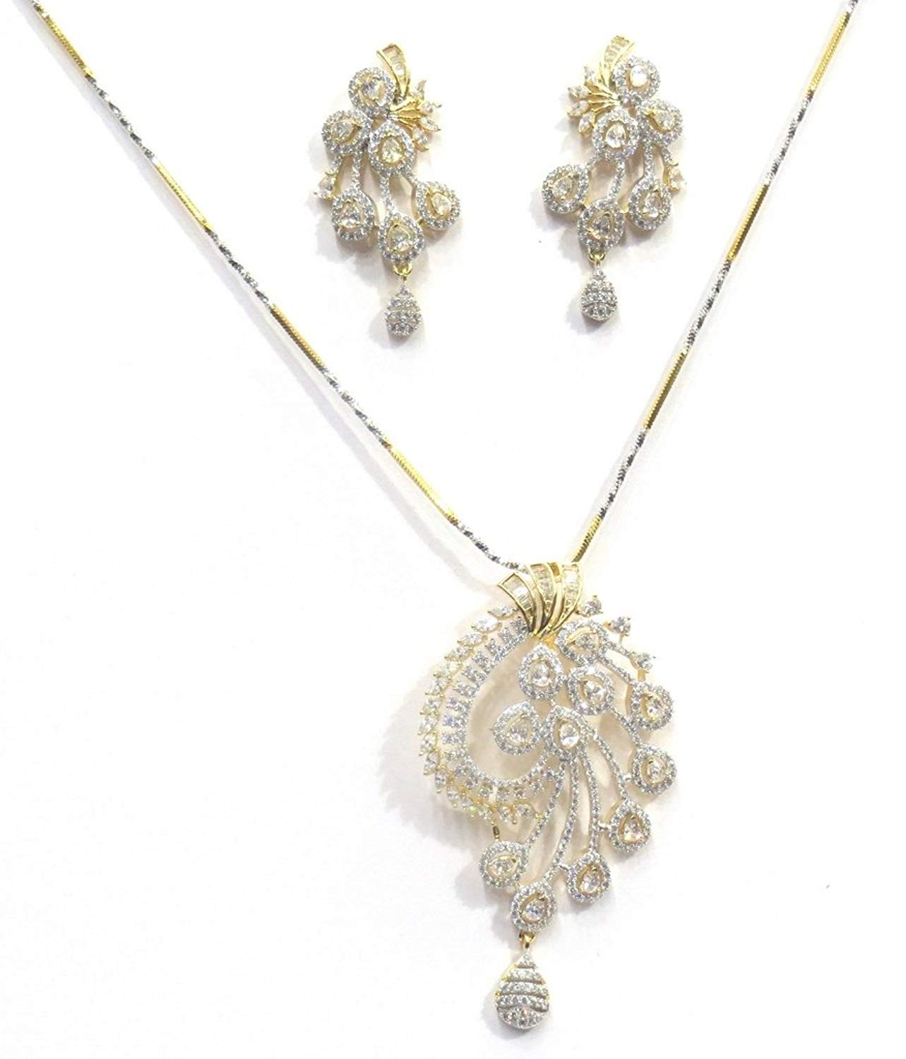 Jewelshingar Jewellery Fine Gold Plated Pendant Set For Women ( 35706-psad )