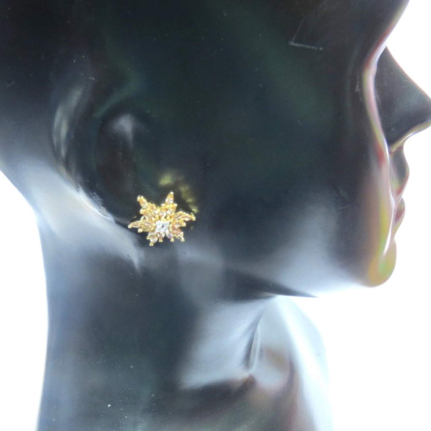 Jewelshingar Jewellery Fine Gold Plated Stud Earrings For Girls ( 35104-gjt )