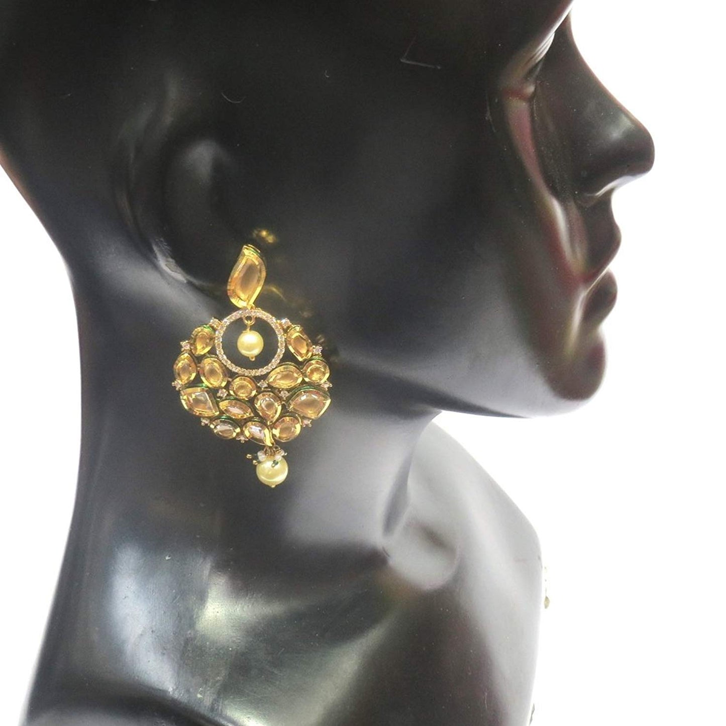 Jewelshingar Jewellery Fine Gold Plated Dangle & Drop Earrings For Girls ( 34783-ace )