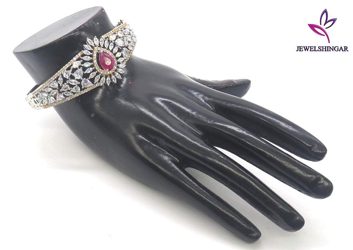 Jewelshingar Jewellery Shingar Jewellery Rhodium Plated Bracelets for Women (45251-bcad)