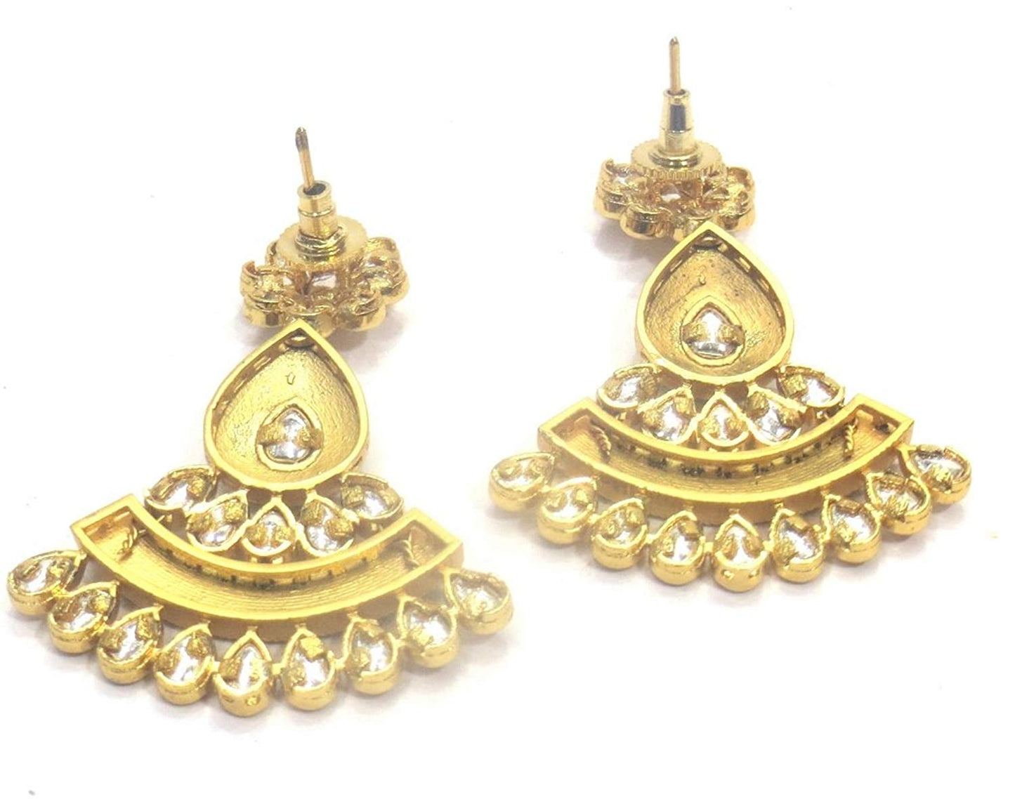 Jewelshingar Jewellery Polki Kundan Dangle & Drop Earrings Earings For Women ( 37208-dce )