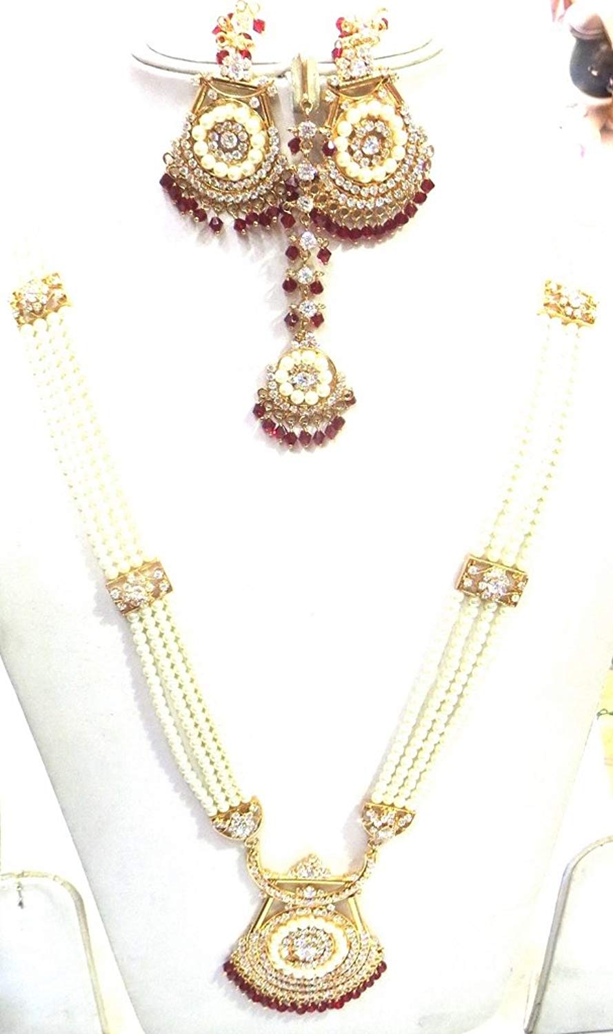 Jewelshingar Jewellery Jadau Gold Plated Colour GoldLong Necklaces For Women (43155-rh-jadau)