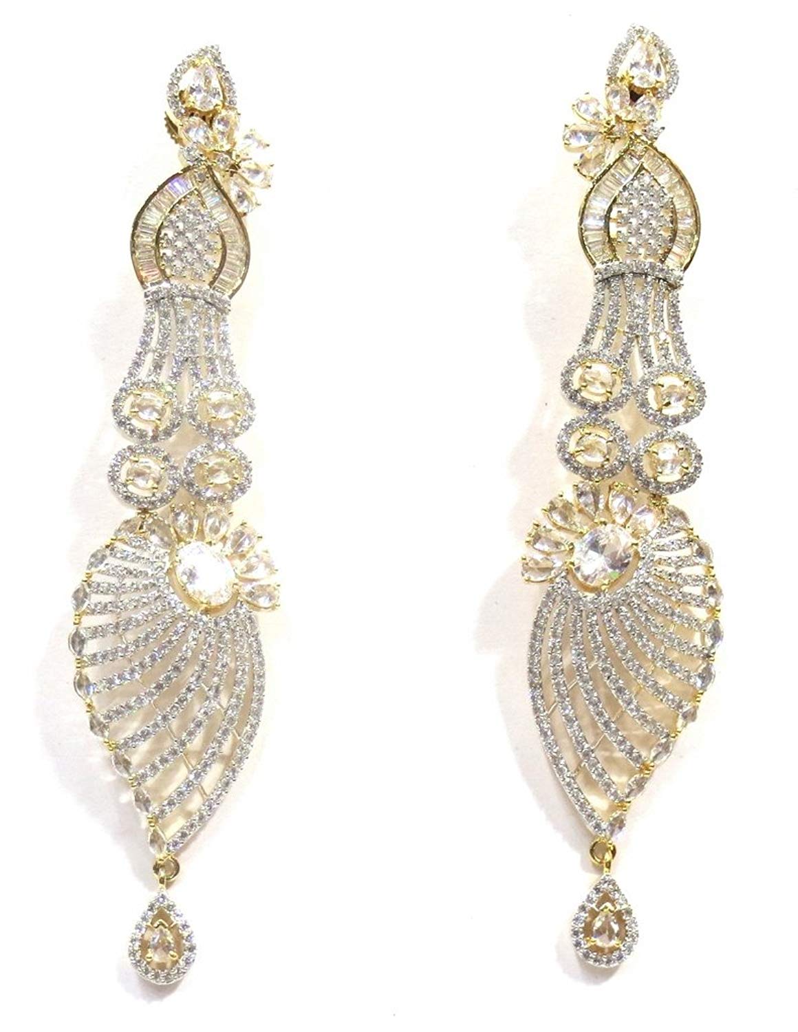 Jewelshingar Jewellery Fine Gold Plated Dangle & Drop Earrings For Girls ( 34208-ead )