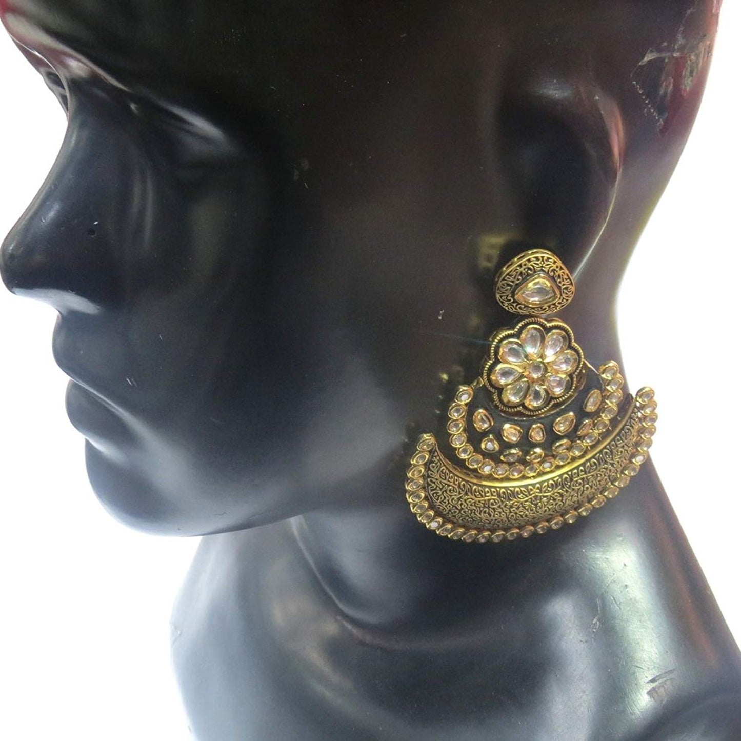 Jewelshingar Jewellery Polki Kundan Dangle & Drop Earrings Earings For Women ( 37139-dce )