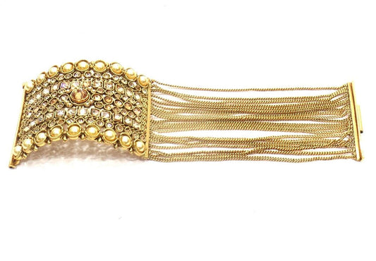 Jewelshingar Jewellery Fine Gold Plated Chain Bracelet For Women ( 35626-cb-dastband )