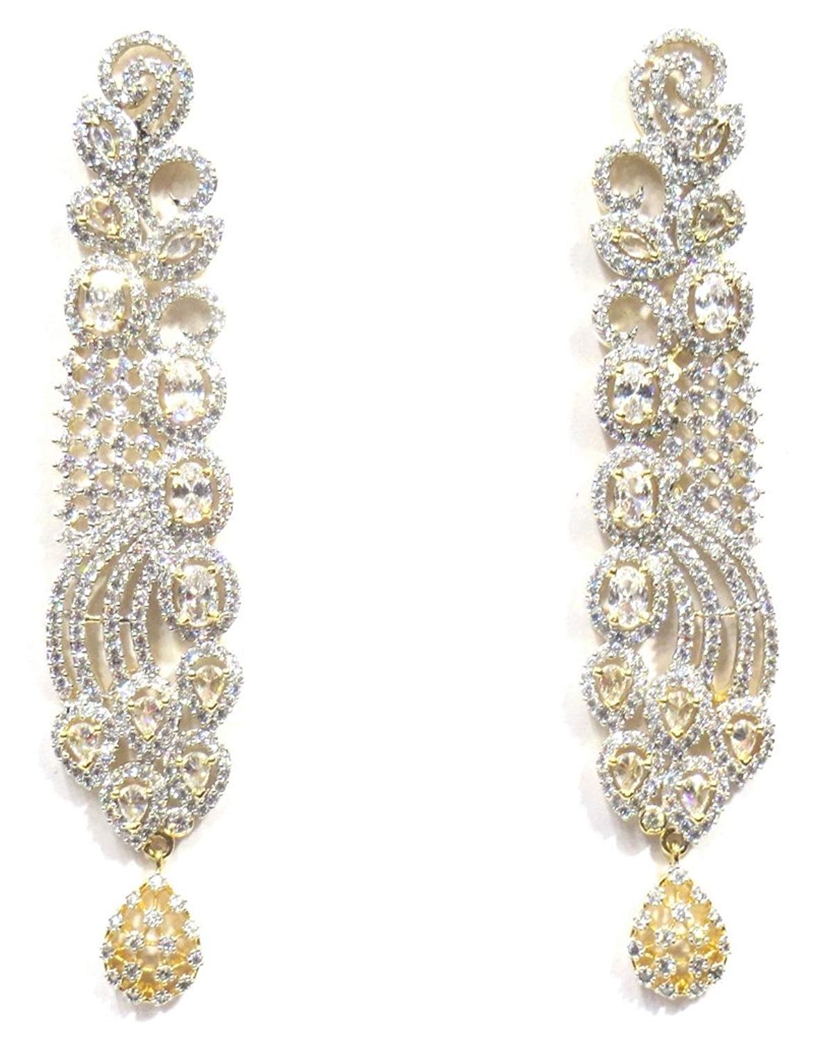 Jewelshingar Jewellery Fine Gold Plated Dangle & Drop Earrings For Girls ( 34252-ead )
