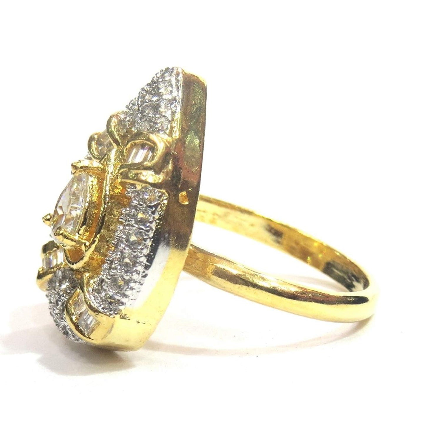 Jewelshingar Jewellery Fine Gold Plated Finger Ring For Women ( 32635-ring-freesize )