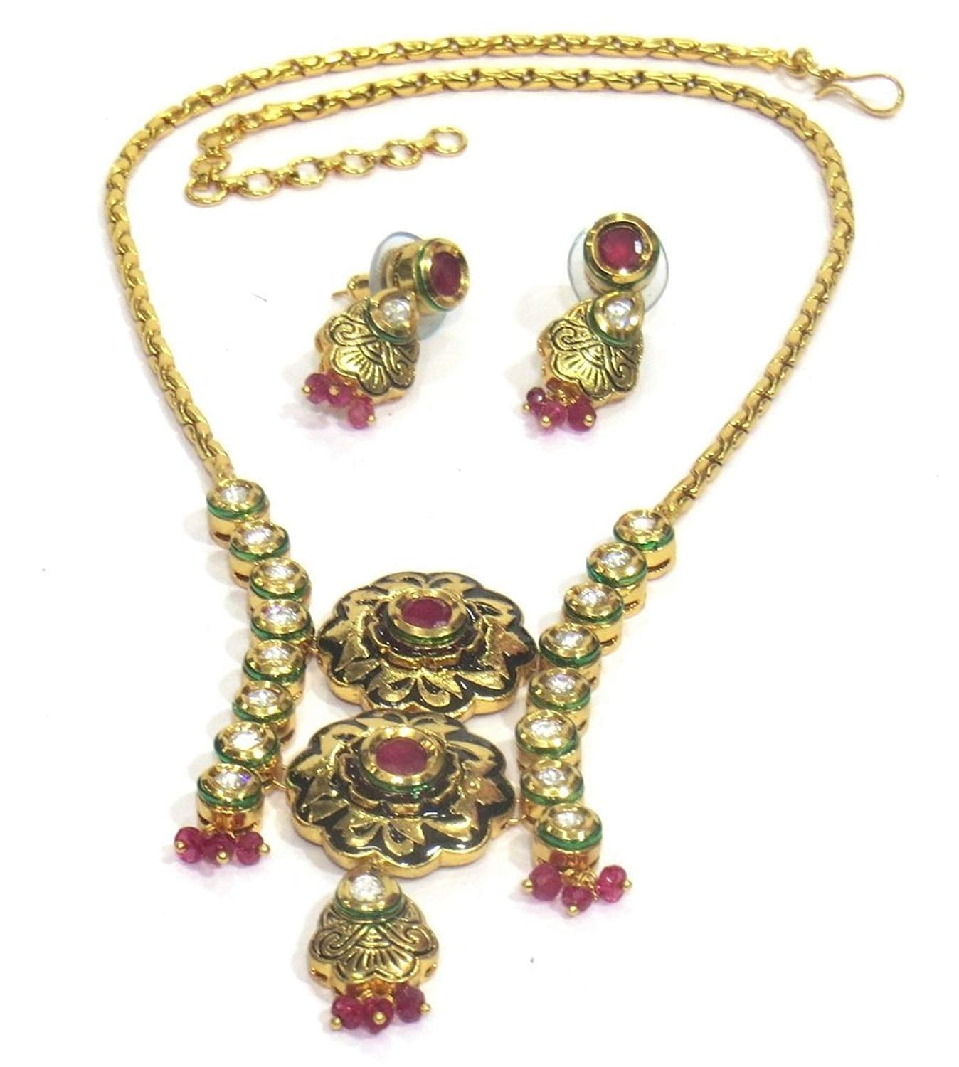 Jewelshingar Jewellery Fine Quality Gold Plated Pendant Set For Women ( 26158-acs )