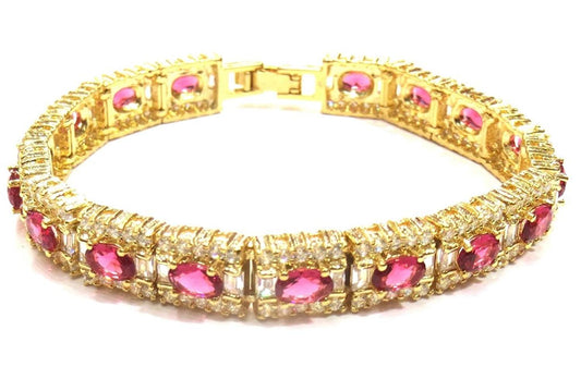 Jewelshingar Jewellery Exclusive Bracelet Chain For Women ( 37392-bcad-cb-ruby )