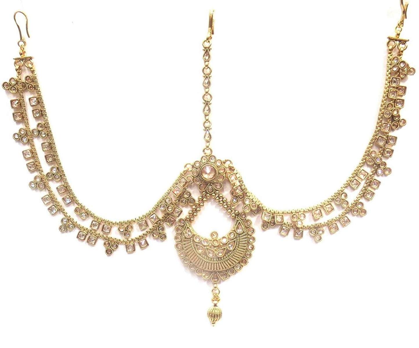 Jewelshingar Jewellery Fine Gold Plated Maangtikka Maathapatti For Women ( 35383-maangtikka-maathapatti )