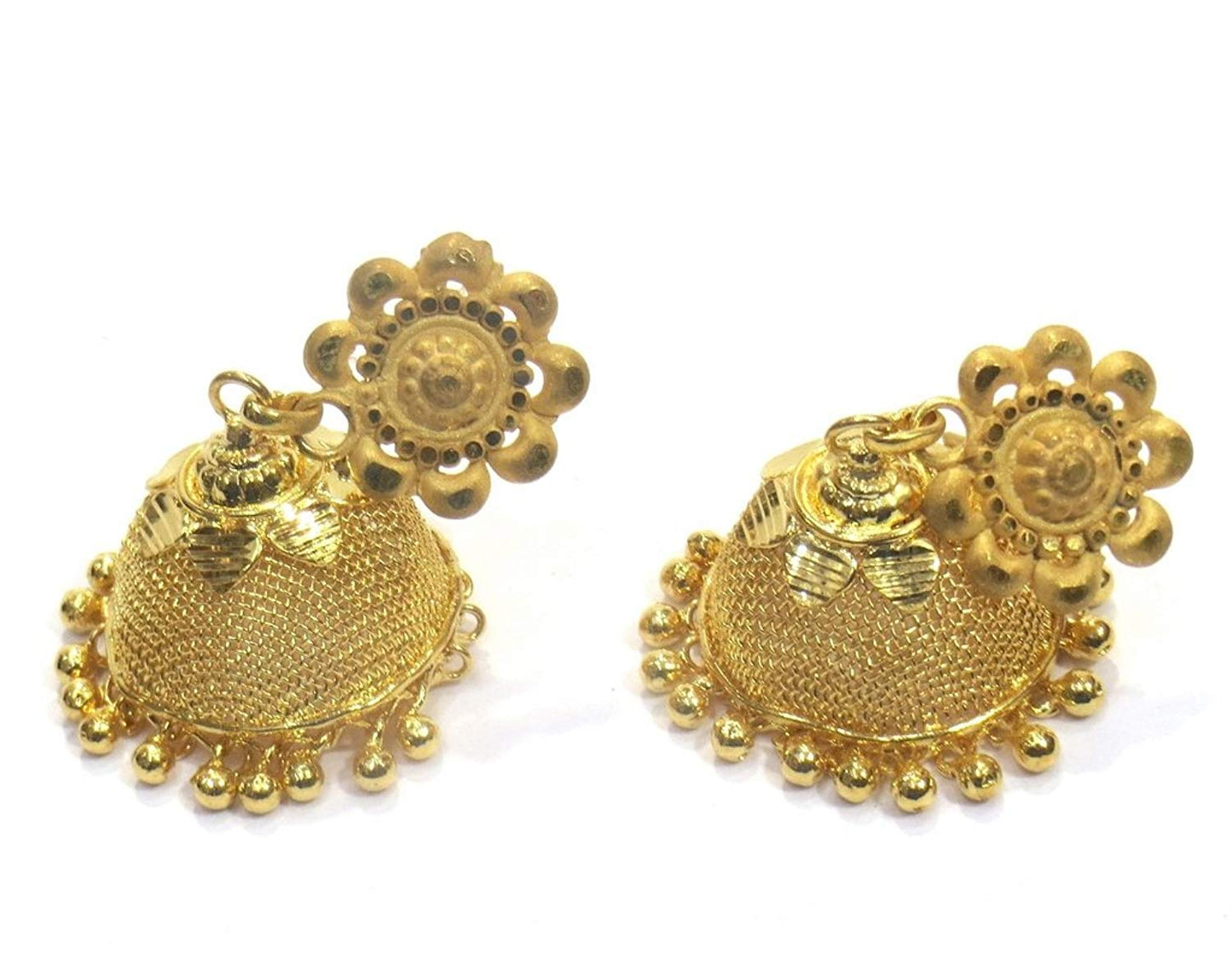 Jewelshingar Jewellery Antique Plated Gold Colour Earrings For Women (42779-pj-bandhel)