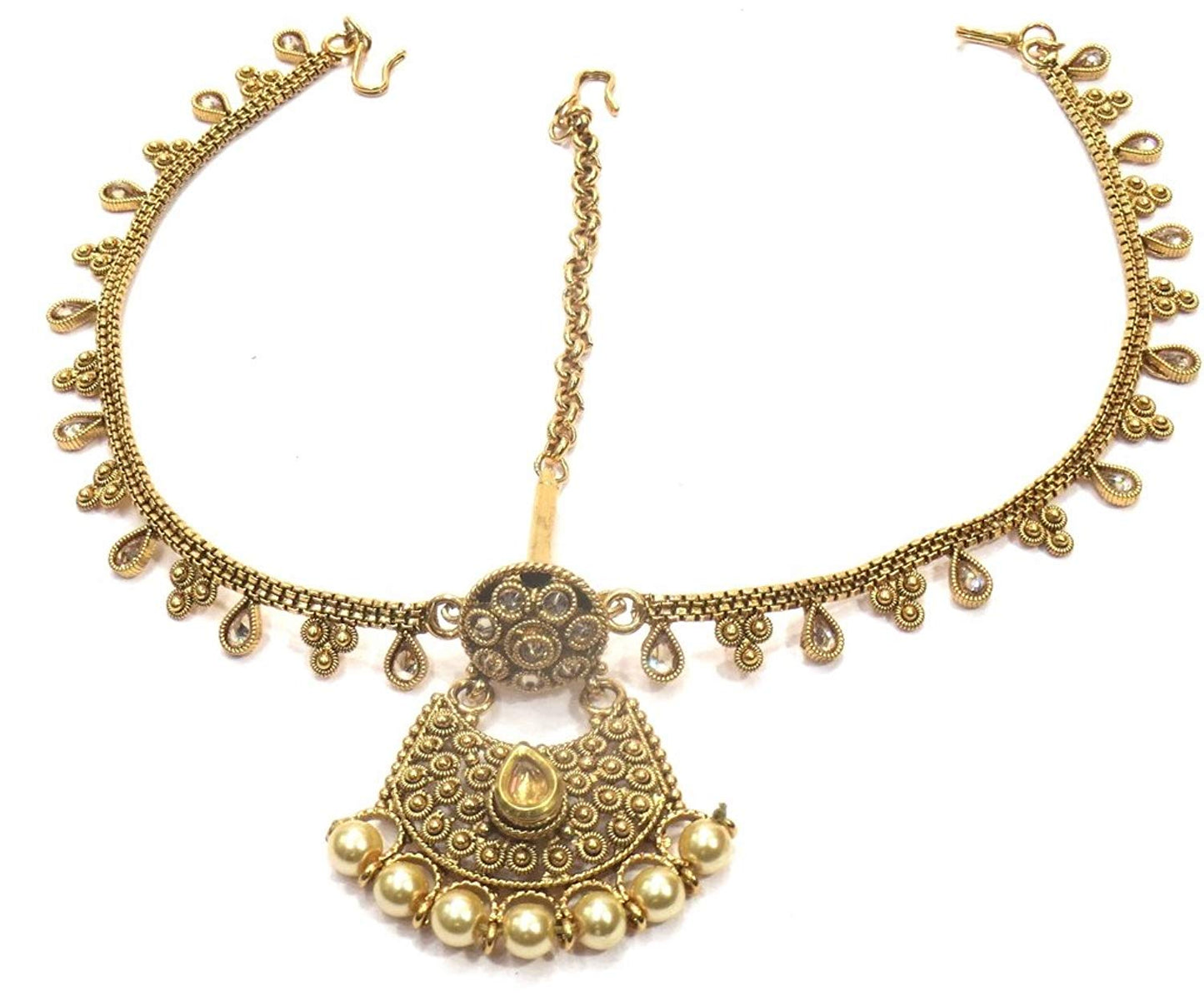 Jewelshingar Jewellery Fine Gold Plated Maangtikka Maathapatti For Women ( 35427-maangtikka-maathapatti )