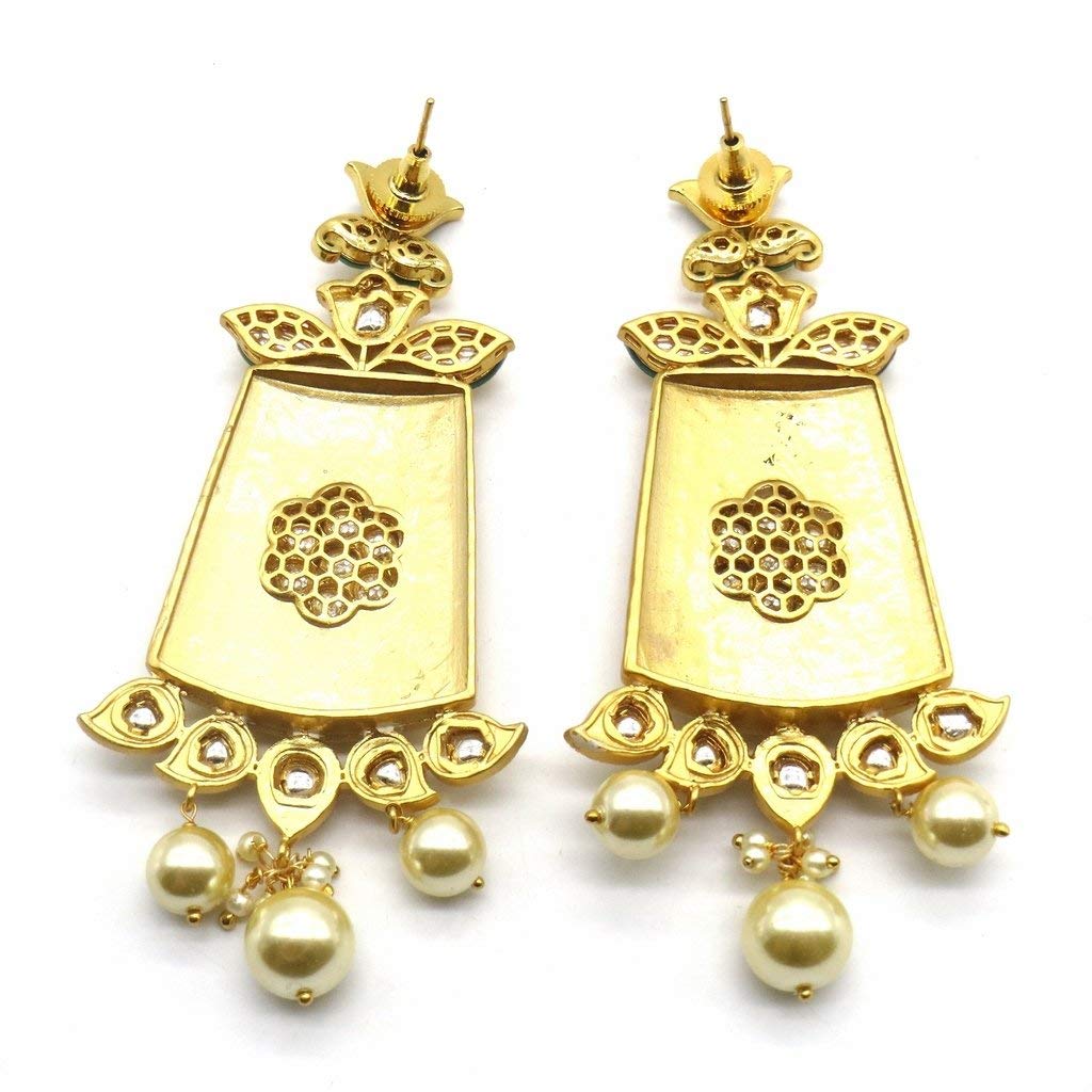 Jewelshingar Jewellery Gold Plated Enamel Colour Earrings For Women (44801-ace)