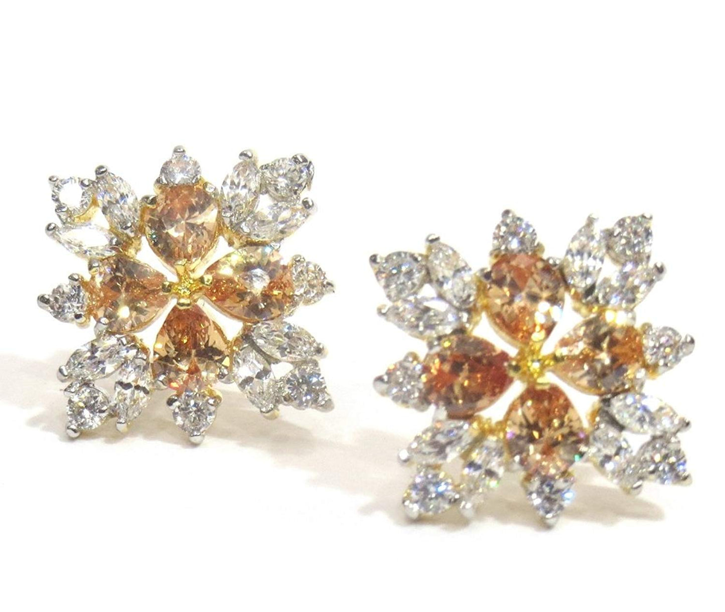 Jewelshingar Jewellery Fine Gold Plated Stud Earrings For Women ( 32872-gjt-lct )