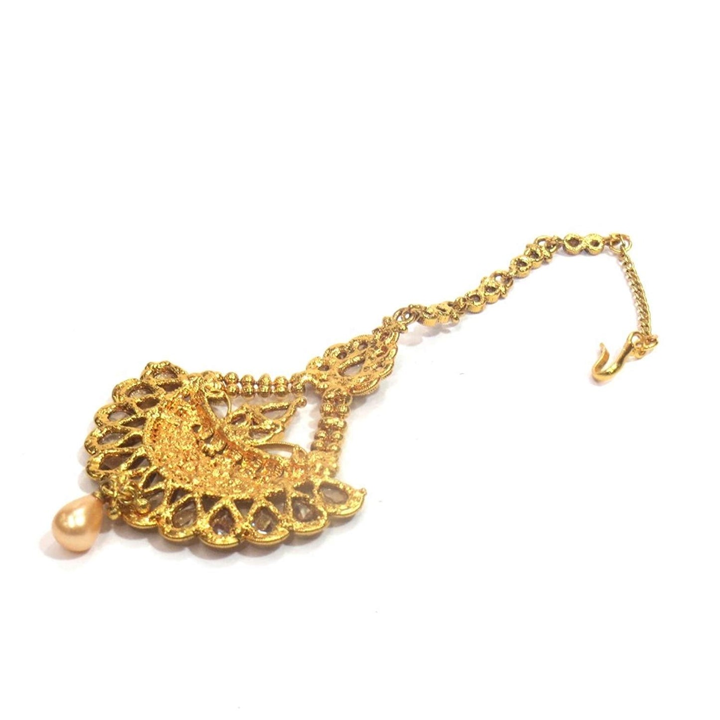 Jewelshingar Jewellery Fine Gold Plated Maangtikka For Women ( 32454-maangtikka )