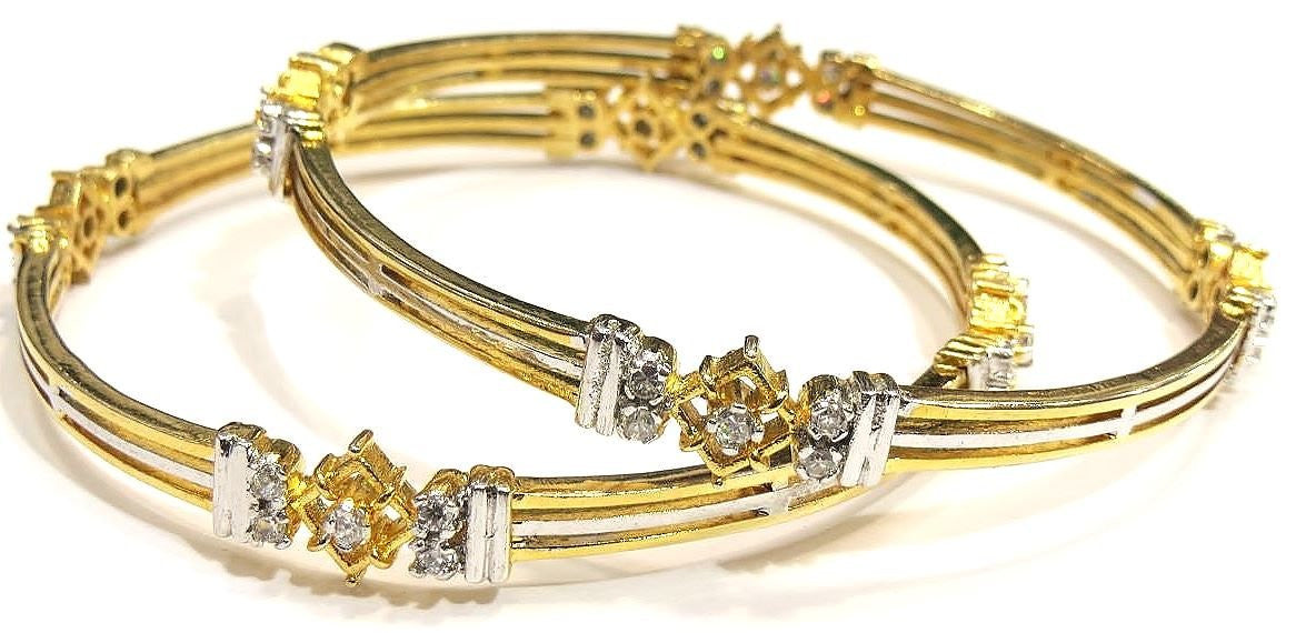 Jewelshingar Cubic Zirconia Bangles Set For Women Jewellery ( 6859-2.4-jb-a-1 ) - JEWELSHINGAR