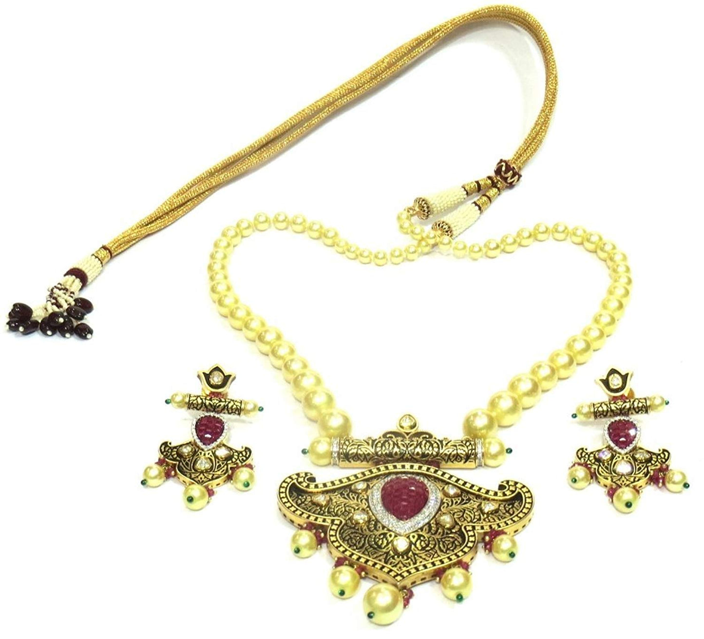 Jewelshingar Jewellery Fine Quality Gold Plated Pendant Set For Women ( 26787-acs )