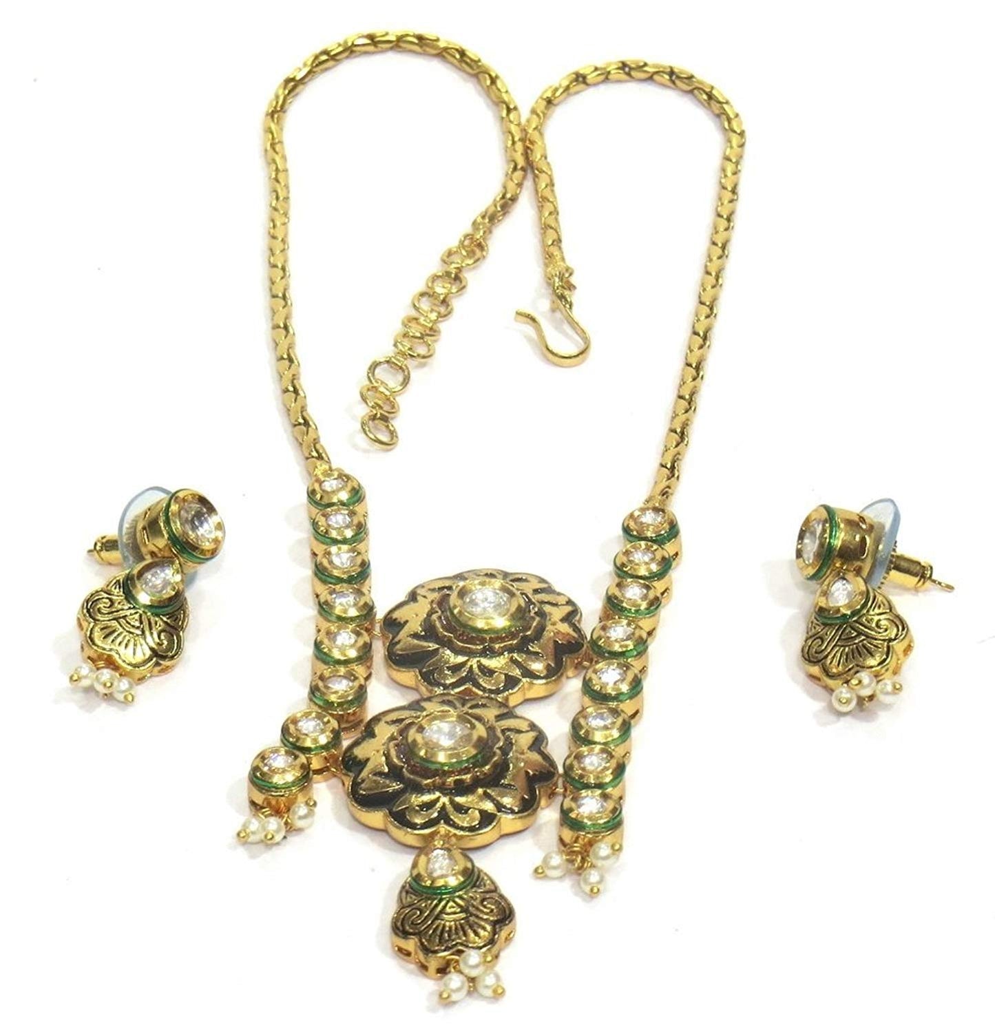 Jewelshingar Jewellery Fine Quality Gold Plated Pendant Set For Women ( 26162-acs )
