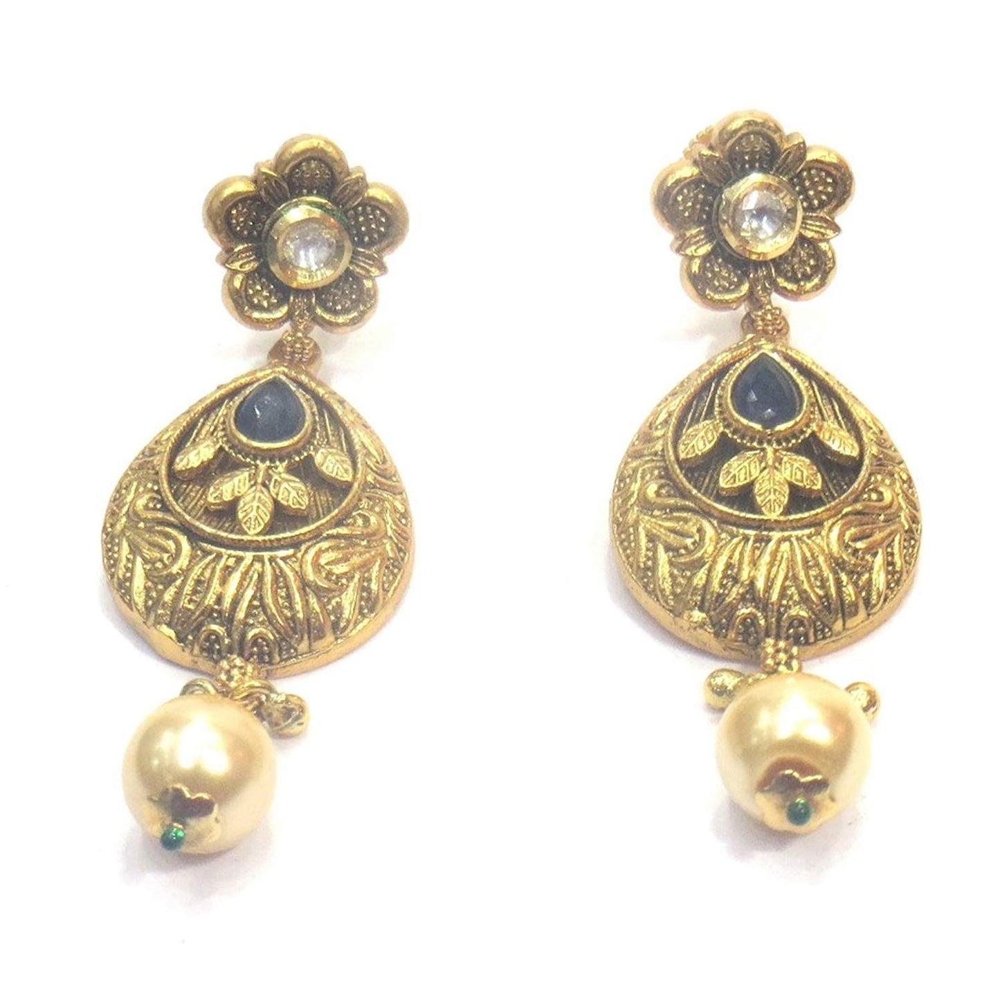 Jewelshingar Jewellery Antique Look Dangle & Drop Earrings Earings For Women ( 37104-pe )